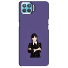 Чохли Венсдей на Oppo A73 Уенсдей (AlphaPrint) (Венздей у чорному)