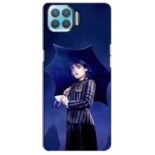 Чохли Венсдей на Oppo A73 Уенсдей (AlphaPrint) (Венздей з парасолькою)