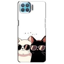 Чохол з малюнком кіт на Oppo A73 – Коти в окулярах