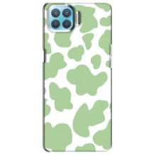 Чохол з принтом корови на OPPO Á73 – Зелений принт