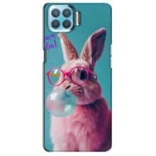 Чохол з принтом стильні тварини для OPPO Á73 (Кролик в окулярах)