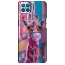 Чохол з принтом стильні тварини для OPPO Á73 (Стильна жирафа)