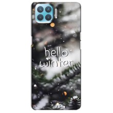 Новогодние, Праздничные Чехлы для Oppo A73 - 2024 год (Hello winter)