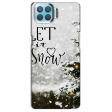 Новогодние, Праздничные Чехлы для Oppo A73 - 2024 год (Let it snow)