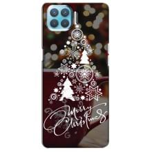 Рождественские Чехлы для Oppo A73 (VPrint) (Елочка узорная)