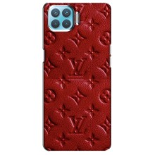 Текстурный Чехол Louis Vuitton для Оппо А73 – Красный ЛВ