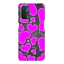 Чехлы для любимой на OPPO a74 (5G) (VPrint) (Pink hearts)