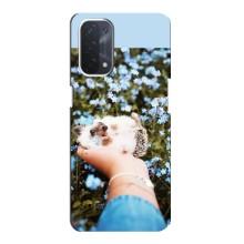 Чехлы с изображением разных животных для Oppo a74 (5G) (Ежик на руках)