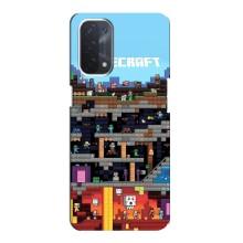 Чохол Майнкрафт на Oppo a74 (5G) (AlphaPrint) Minecraft (фон Minecraft)
