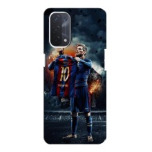 Чехол Месси футболист для Oppo a74 (5G) – Месси с футболкой