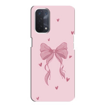 Чехол банты для Oppo a74 (5G) – Бант на розовом