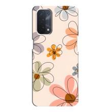 Чохол з квітковим принтом на OPPO a74 (5G) (Кольорові квіти)
