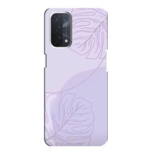 Чехол цветочный дизайн для Oppo a74 (5G) – Монстера фиолетовая
