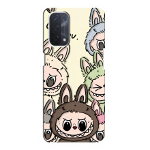 Чехол с Лабубу на Oppo a74 (5G) (Коллаж Лабубу)