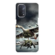 Чохол з мемами траралело тралала для Oppo a74 (5G) – Гусіні і крокоділо