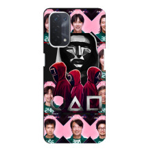 Чехол Гра в кальмара для Oppo a74 (5G) – Персонажи игры кальмара