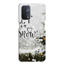 Новогодние, Праздничные Чехлы для Oppo a74 (5G) - 2024 год (Let it snow)