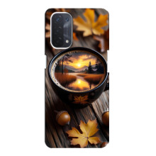 Чохол з унікальним дизайном 'Осінь з кавою' для Oppo a74 (5G) – Темна кава