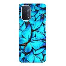 Силиконовый бампер с картинкой животных для Oppo a74 (5G) (Крылья бабочек)