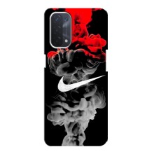 Силиконовый Чехол на Oppo a74 (5G) с картинкой Nike (Nike дым)