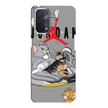 Силиконовый Чехол Nike Air Jordan на Оппо А74 (5G) (Air Jordan)