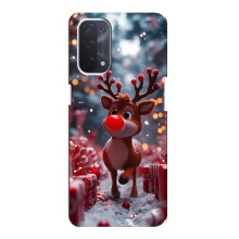 Яскравий чохол для Oppo a74 (5G) з Зимові Оленята – Олень серед подарунків