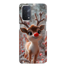 Яскравий чохол для Oppo a74 (5G) з Зимові Оленята – Олень з носом