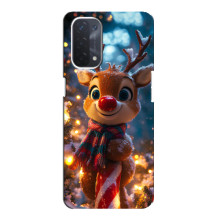 Яскравий чохол для Oppo a74 (5G) з Зимові Оленята – Олень з шарфом