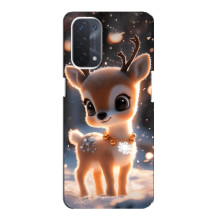 Яскравий чохол для Oppo a74 (5G) з Зимові Оленята – Оленятко
