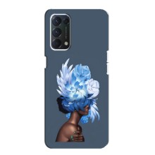 Чехлы (ART) Цветы на OPPO A74 (VPrint) (Цветы на голове)