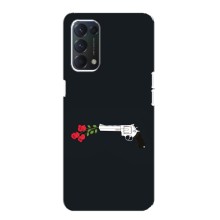Чехлы (ART) Цветы на OPPO A74 (VPrint) (Неожиданные цветы)