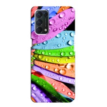 Чехлы (ART) Цветы на OPPO A74 (VPrint) (Семицветик)