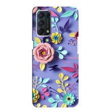 Чехлы с Цветами для OPPO A74 (VPrint) (Цветочный дизайн)