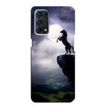 Чехлы с изображением разных животных для OPPO A74 (Лошадь)