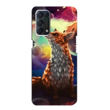 Чехлы с картинкой Лисички для OPPO A74 (VPrint) (Лисица в космосе)