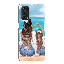 Чехол с печатью для OPPO A74 - (Мама с ребенком) (AlphaPrint) (Мама с доченькой)