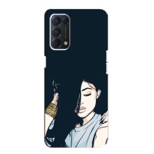 Чехол с печатью для OPPO A74 - (Мода) (AlphaPrint) (Красивая девочка)