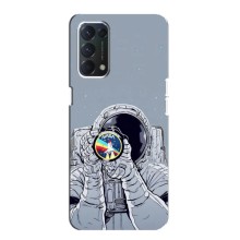 Чехол NASA для OPPO A74 (AlphaPrint) (Космонавт фото)
