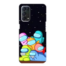 Чехол Амонг Ас для OPPO A74 (AlphaPrint) (Скины в космосе)