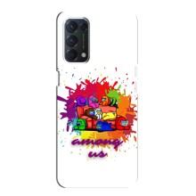 Чехол Амонг Ас для OPPO A74 (AlphaPrint) (Яркий АмонгАс)