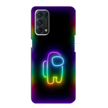 Чехол Амонг Ас для OPPO A74 (AlphaPrint) (Яркий скин)