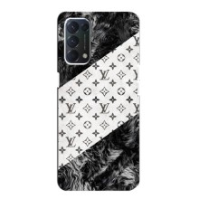 Чохол Стиль Louis Vuitton на OPPO A74 (LV на білому)