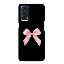 Чехол банты для OPPO A74 – Бант на черном