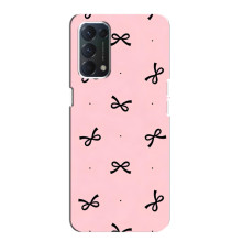 Чехол банты для OPPO A74 – Черные бантики