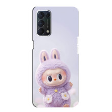 Чохол з принтом Лабубу для OPPO A74 – Фіолетовий Лабубу