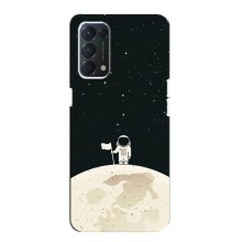 Космические Чехлы для Оппо А74 (VPrint) (На луне)