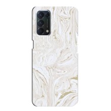 Мраморный чехол на OPPO A74 (VPrint) (Белый мрамор)