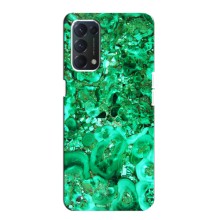 Мраморный чехол на OPPO A74 (VPrint) (Салатный Мрамор)