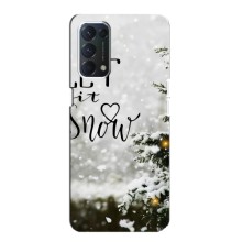 Новорічні, Святкові Чохли для OPPO A74 - 2024 год – Let it snow