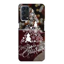 Рождественские Чехлы для OPPO A74 (VPrint) (Елочка узорная)